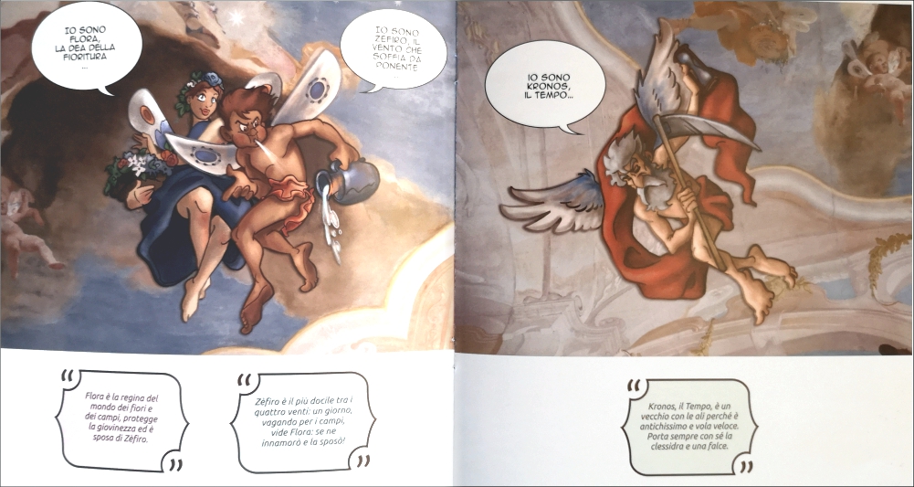 affreschi del Tiepolo a fumetti